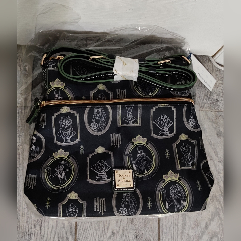Limited Edition Dooney & Bourke Black and Green Disney Haunted Mansion Bag